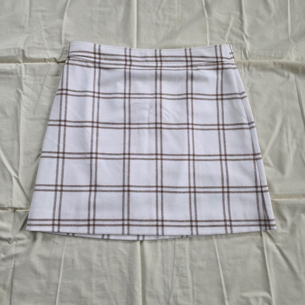 J. Crew Plaid Mini Skirt Size 14